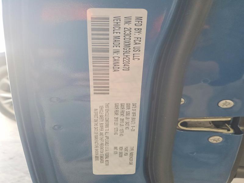 49458696 :رقم المزاد ، 2C3CDXMG9LH220470 vin ، 2020 Dodge Charger مزاد بيع