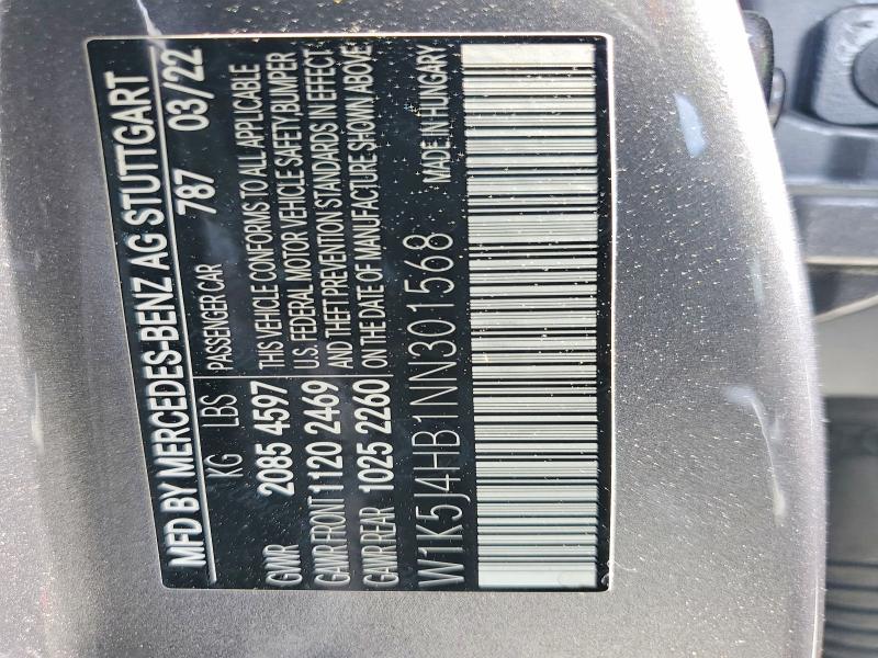 Auction sale of the 2022 Mercedes-benz Cla, vin: W1K5J4HB1NN301568, lot number: 48385226