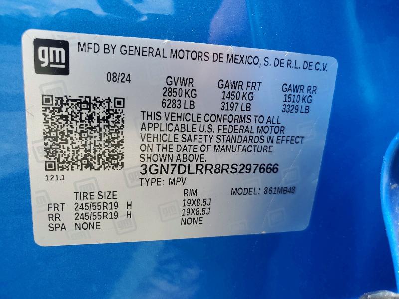 2024 Chevrolet Equinox მანქანა იყიდება აუქციონზე, vin: 3GN7DLRR8RS297666, აუქციონის ნომერი: 50801066