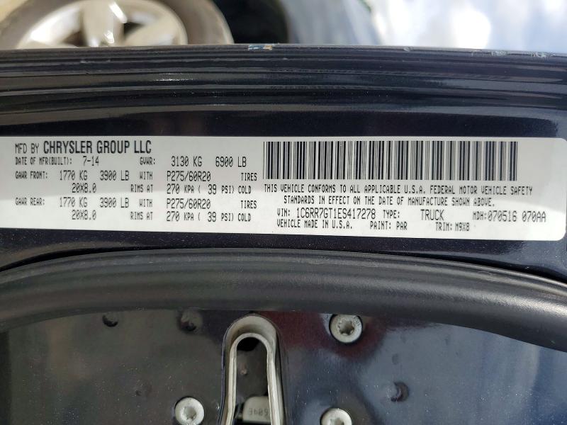 2014 Ram 1500 მანქანა იყიდება აუქციონზე, vin: 1C6RR7GT1ES417278, აუქციონის ნომერი: 51834316