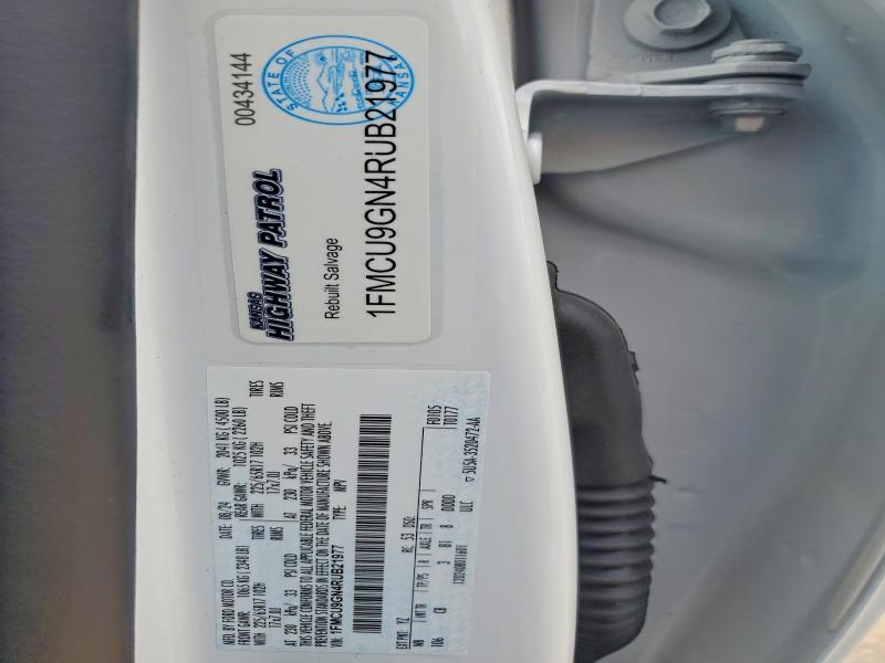 Aukcja sprzedaży 2024 Ford Escape, vin: 1FMCU9GN4RUB21977, numer aukcji: 51874866