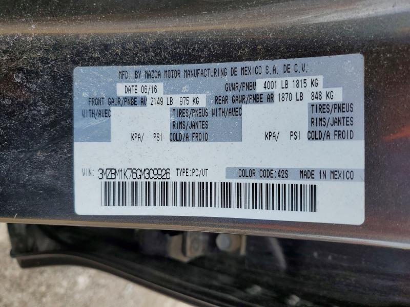 Продажа на аукционе авто 2016 Mazda 3, vin: 3MZBM1K76GM309926, номер лота: 47072756