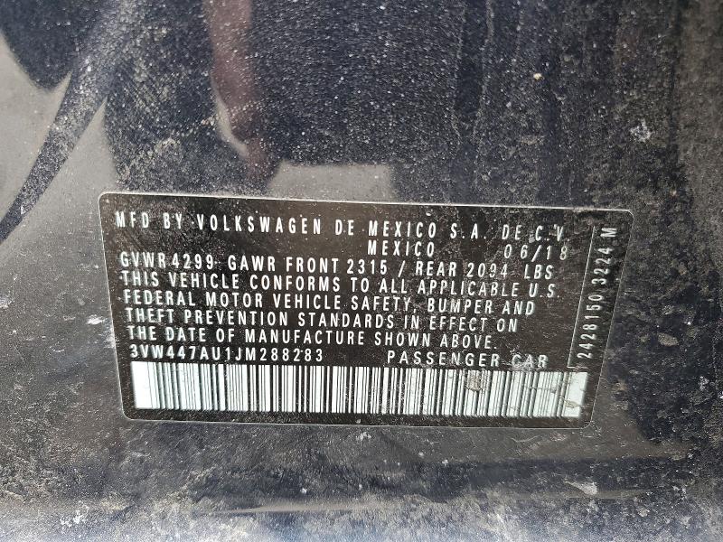 Aukcja sprzedaży 2018 Volkswagen Gti, vin: 3VW447AU1JM288283, numer aukcji: 48404926