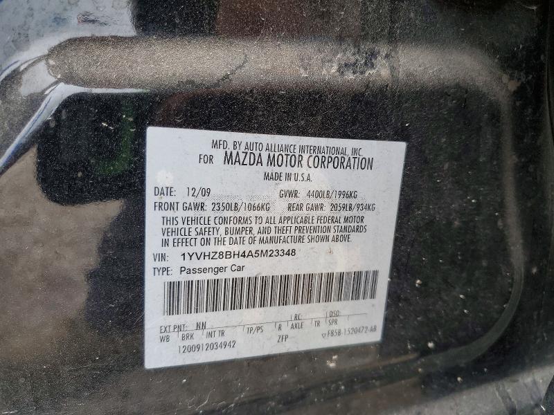 Продажа на аукционе авто 2010 Mazda 6, vin: 1YVHZ8BH4A5M23348, номер лота: 48597976