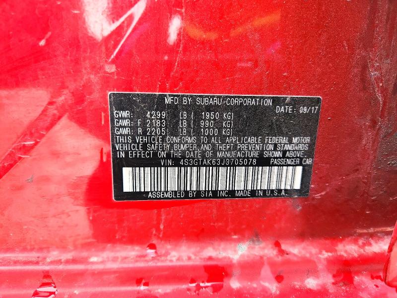 Aukcja sprzedaży 2018 Subaru Impreza, vin: 4S3GTAK63J3705078, numer aukcji: 51688786