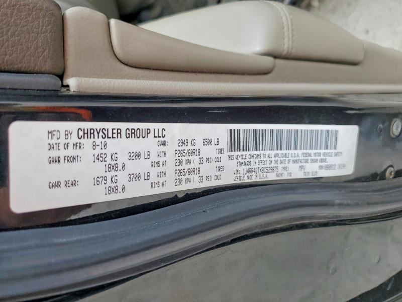 51530406 :رقم المزاد ، 1J4RR4GTXBC529875 vin ، 2011 Jeep Grand Cherokee مزاد بيع