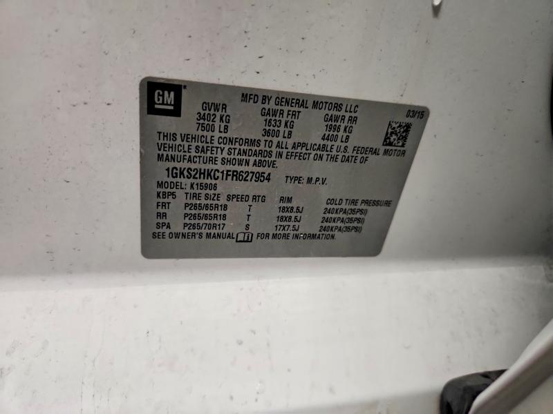 Aukcja sprzedaży 2015 Gmc Yukon Xl, vin: 1GKS2HKC1FR627954, numer aukcji: 51004766