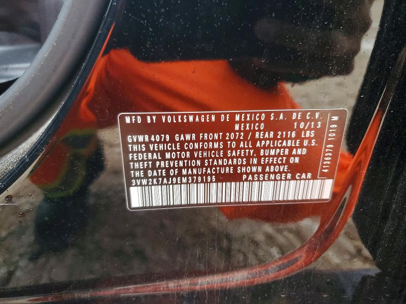 Продаж на аукціоні авто 2014 Volkswagen Jetta, vin: 3VW2K7AJ9EM379195, номер лоту: 50342946