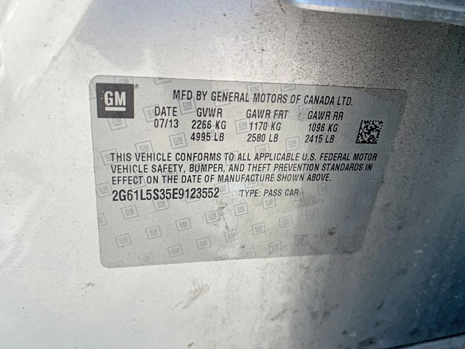 Продаж на аукціоні авто 2014 Cadillac Xts, vin: 2G61L5S35E9123552, номер лоту: 48964556