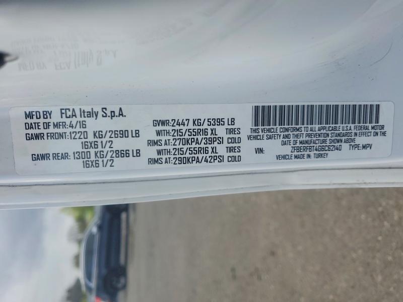 2016 Ram Promaster City მანქანა იყიდება აუქციონზე, vin: ZFBERFBT4G6C62140, აუქციონის ნომერი: 49131126