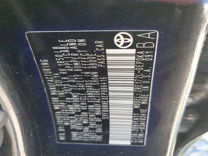 Aukcja sprzedaży 2014 Toyota Corolla, vin: 5YFBURHEXEP086416, numer aukcji: 49844536