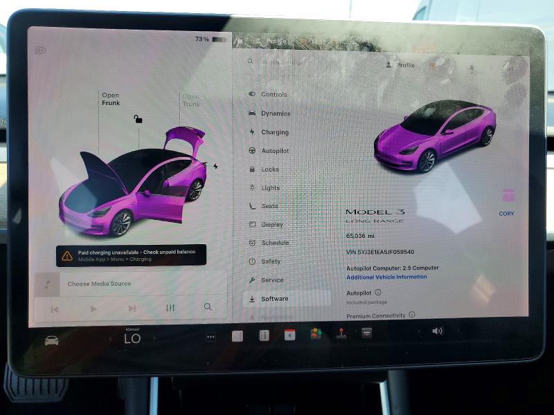 48086086 :رقم المزاد ، 5YJ3E1EA5JF059540 vin ، 2018 Tesla Model 3 مزاد بيع