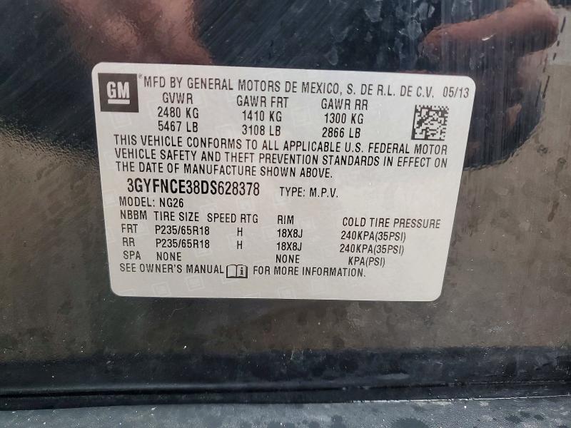 Продаж на аукціоні авто 2013 Cadillac Srx, vin: 3GYFNCE38DS628378, номер лоту: 49992886