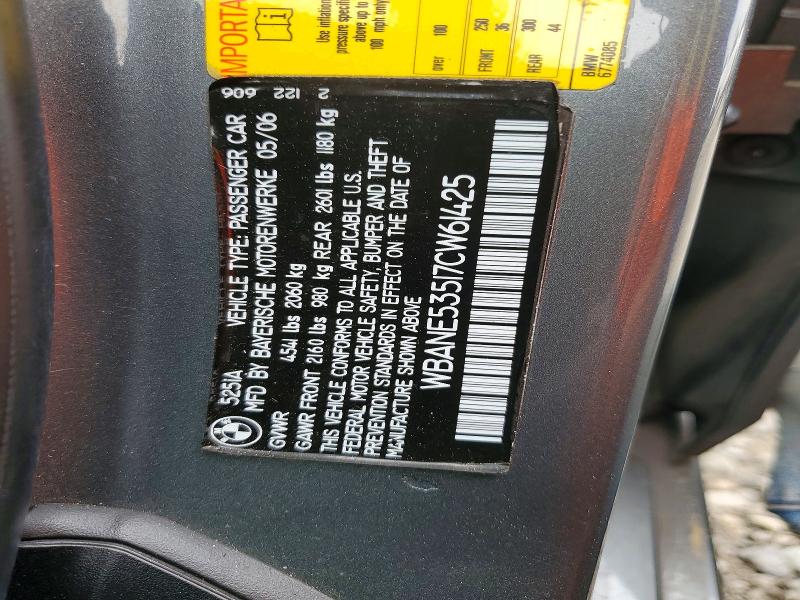 Продажа на аукционе авто 2007 Bmw 525, vin: WBANE53517CW61425, номер лота: 50678106