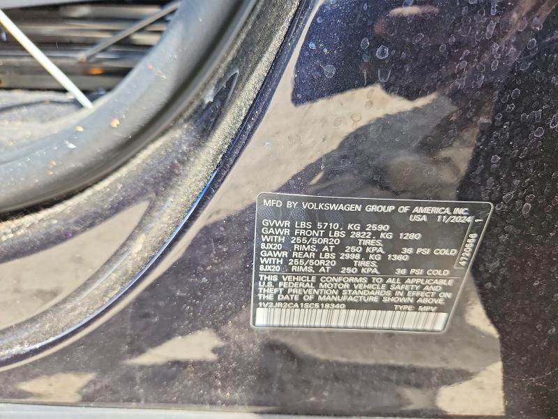 48302916 :رقم المزاد ، 1V2JR2CA1SC518340 vin ، 2025 Volkswagen Atlas مزاد بيع