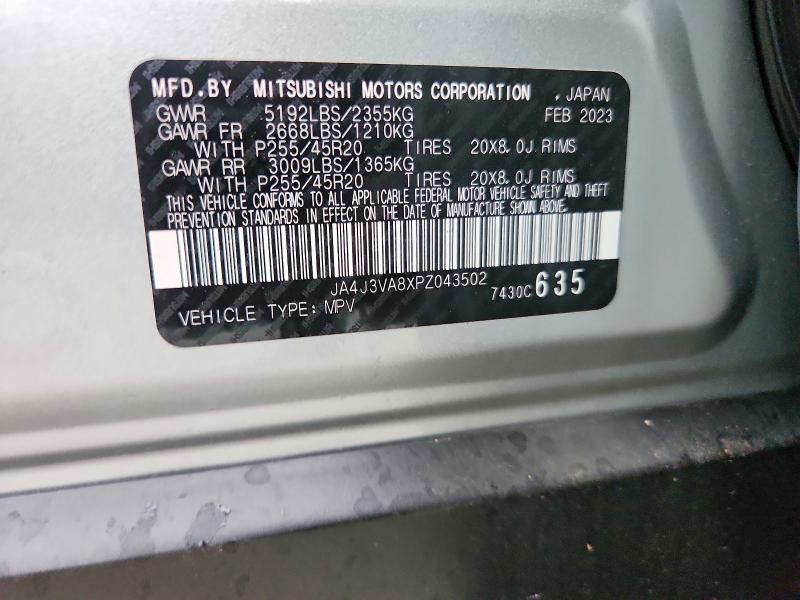 Aukcja sprzedaży 2023 Mitsubishi Outlander, vin: JA4J3VA8XPZ043502, numer aukcji: 49719426