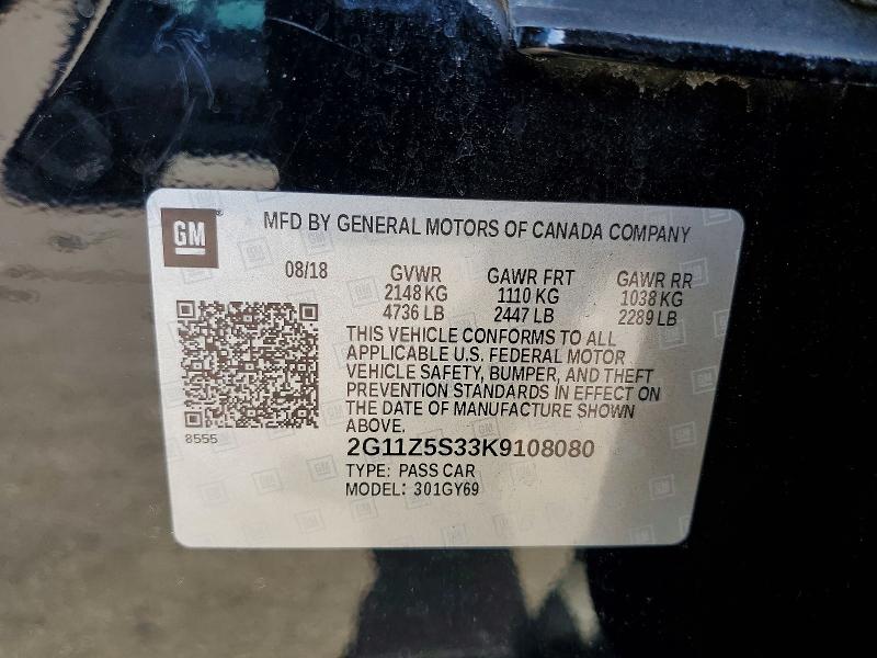 Продажа на аукционе авто 2019 Chevrolet Impala, vin: 2G11Z5S33K9108080, номер лота: 49314596