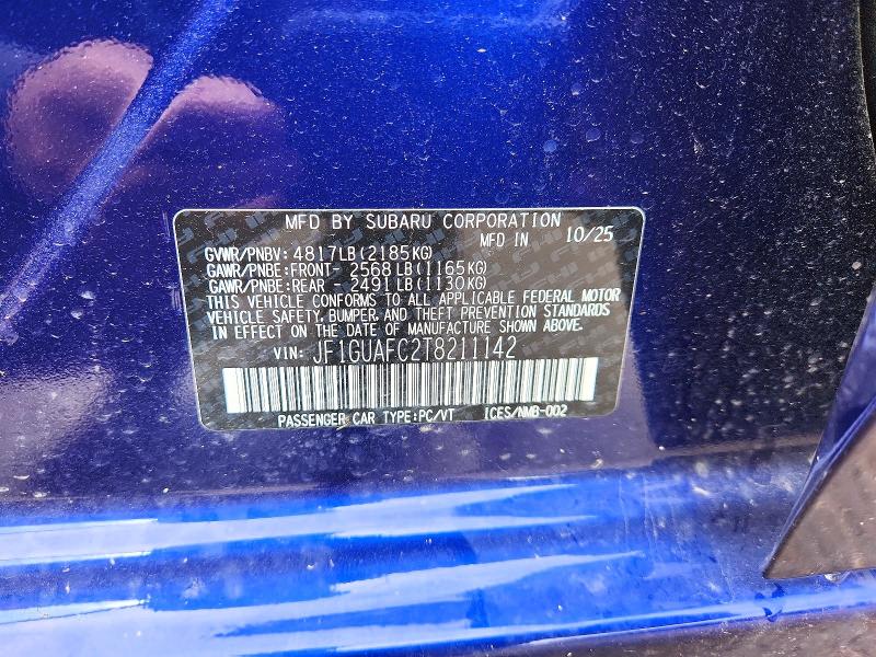 51490176 :رقم المزاد ، JF1GUAFC2T8211142 vin ، 2026 Subaru Impreza مزاد بيع
