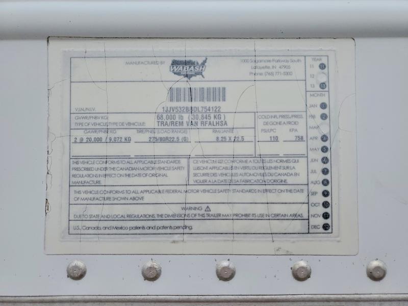 Продажа на аукционе авто 2013 Waba 53' Reefer Trailer, vin: 1JJV532B8DL754122, номер лота: 46898326