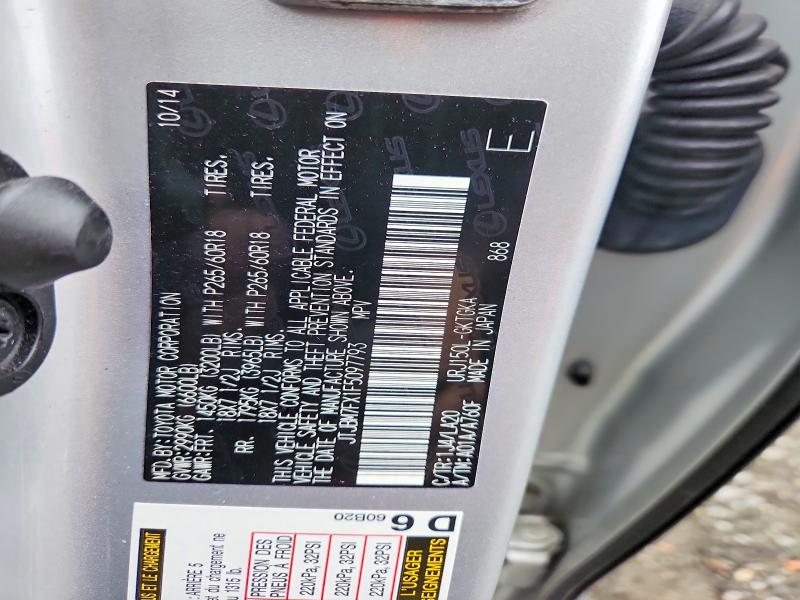46780436 :رقم المزاد ، JTJBM7FX1F5097793 vin ، 2015 Lexus Gx مزاد بيع