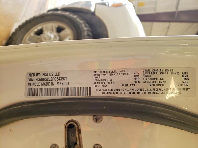 50150096 :رقم المزاد ، 3C6UR5CJ2PG543971 vin ، 2023 Ram 2500 مزاد بيع
