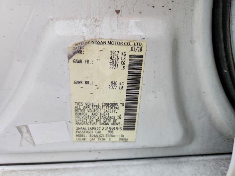 48546296 :رقم المزاد ، 1N4AL3AP8JC229895 vin ، 2018 Nissan Altima مزاد بيع