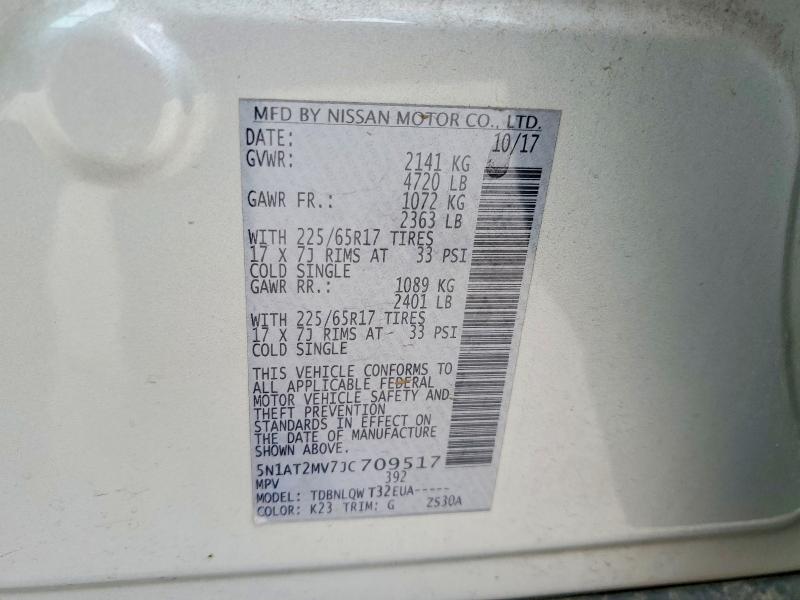 Продаж на аукціоні авто 2018 Nissan Rogue, vin: 5N1AT2MV7JC709517, номер лоту: 50674666