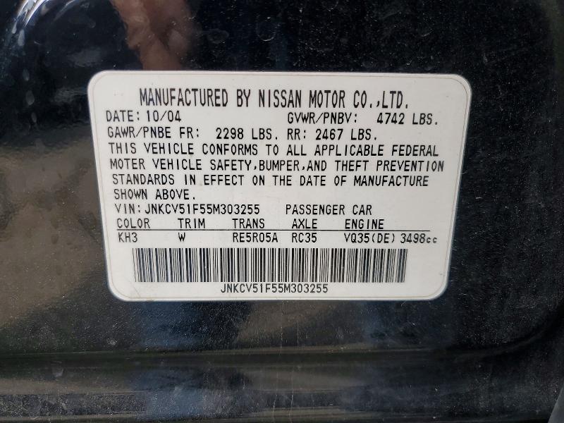 Продажа на аукционе авто 2005 Infiniti G35, vin: JNKCV51F55M303255, номер лота: 51539446