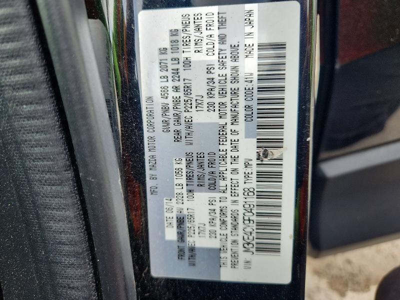 49708146 :رقم المزاد ، JM3KE4CY9F0491168 vin ، 2015 Mazda Cx-5 مزاد بيع