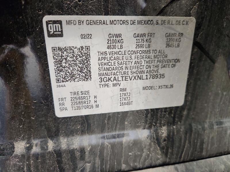 Продаж на аукціоні авто 2022 Gmc Terrain, vin: 3GKALTEVXNL178935, номер лоту: 47158746