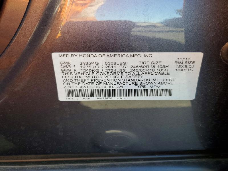 Продажа на аукционе авто 2018 Acura Mdx, vin: 5J8YD3H30JL003621, номер лота: 49551396