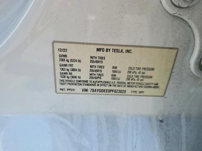 Aukcja sprzedaży 2023 Tesla Model Y, vin: 7SAYGDEE0PF623028, numer aukcji: 52067676