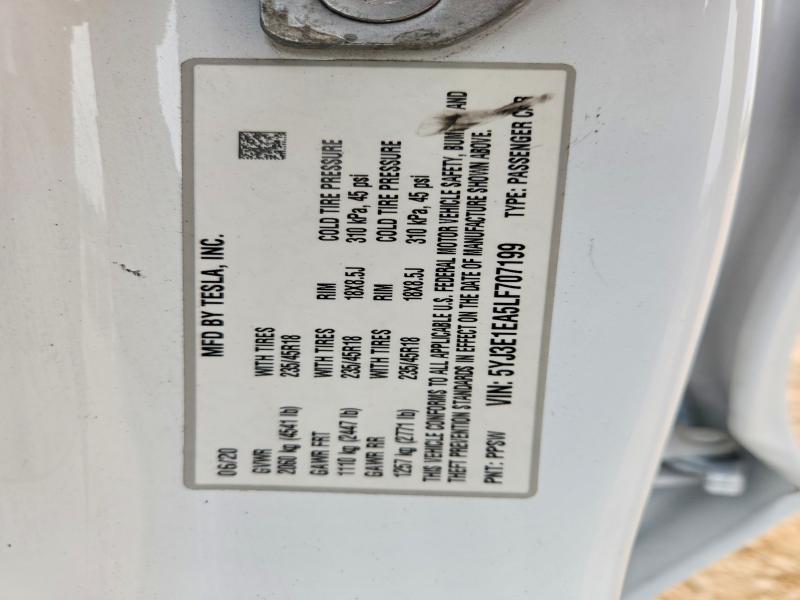 Aukcja sprzedaży 2020 Tesla Model 3, vin: 5YJ3E1EA5LF707199, numer aukcji: 48433876