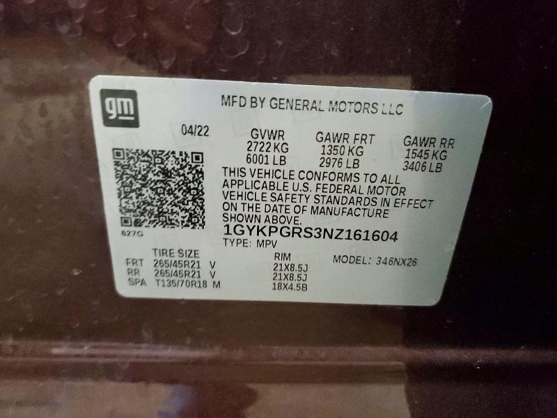Продаж на аукціоні авто 2022 Cadillac Xt6, vin: 1GYKPGRS3NZ161604, номер лоту: 50625866