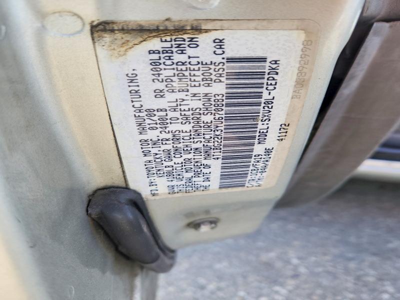 Auction sale of the 2000 Toyota Camry, vin: 4T1BG22K3YU670883, lot number: 50949686