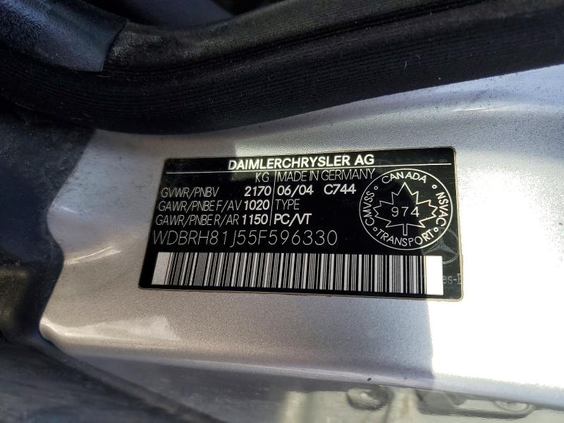 Aukcja sprzedaży 2005 Mercedes-benz C, vin: WDBRH81J55F596330, numer aukcji: 48524316