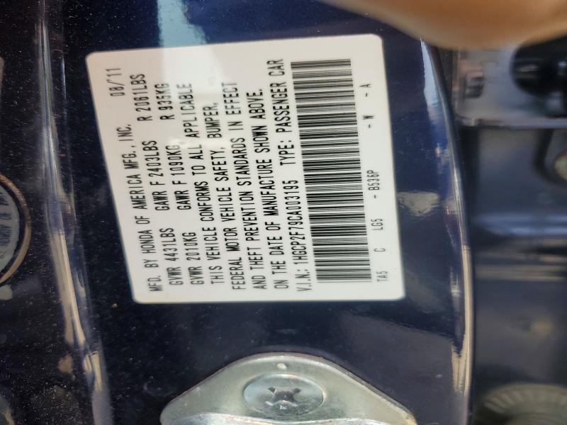 48504136 :رقم المزاد ، 1HGCP2F79CA003195 vin ، 2012 Honda Accord مزاد بيع