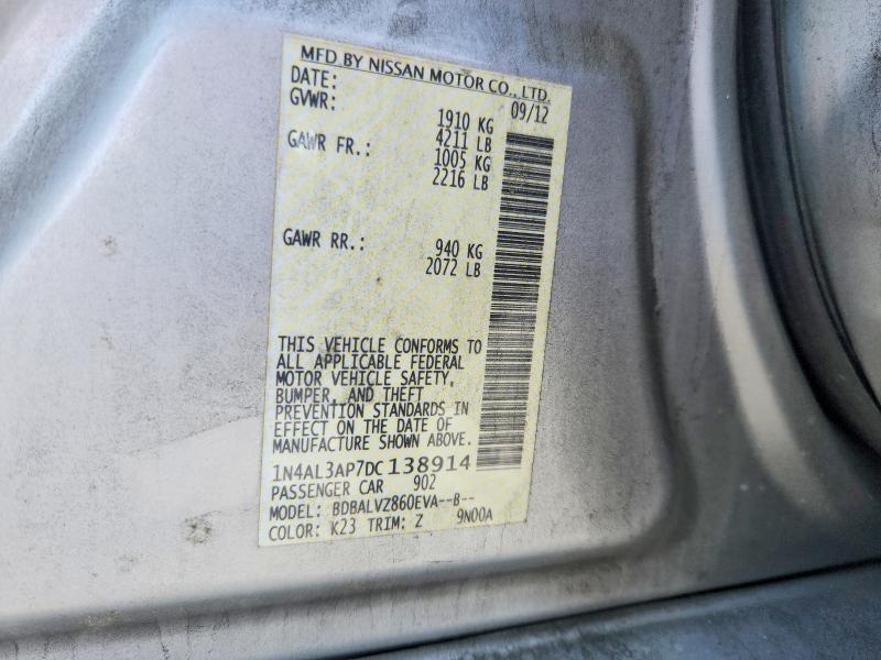 48911276 :رقم المزاد ، 1N4AL3AP7DC138914 vin ، 2013 Nissan Altima مزاد بيع