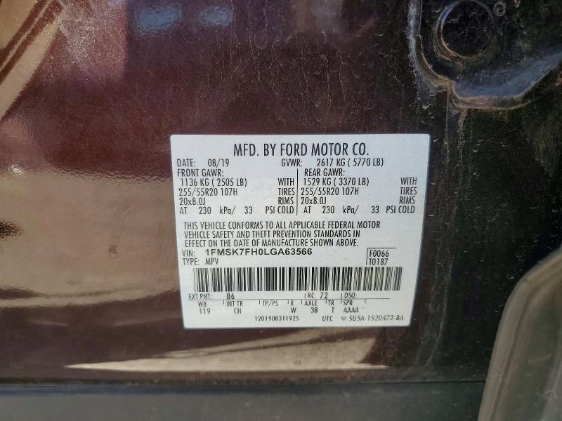 Aukcja sprzedaży 2020 Ford Explorer, vin: 1FMSK7FH0LGA63566, numer aukcji: 48304816