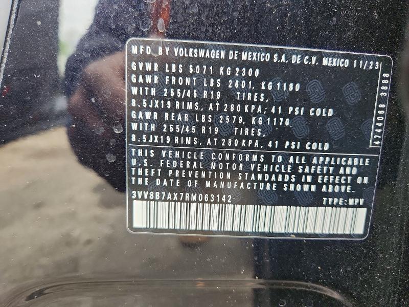 Продаж на аукціоні авто 2024 Volkswagen Tiguan, vin: 3VV8B7AX7RM063142, номер лоту: 51696346