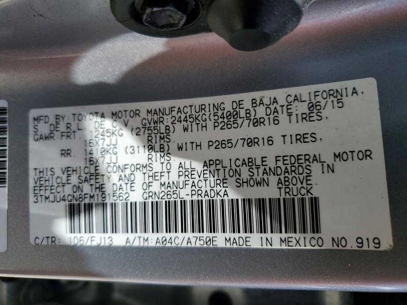 Aukcja sprzedaży 2015 Toyota Tacoma, vin: 3TMJU4GN8FM191562, numer aukcji: 51324986