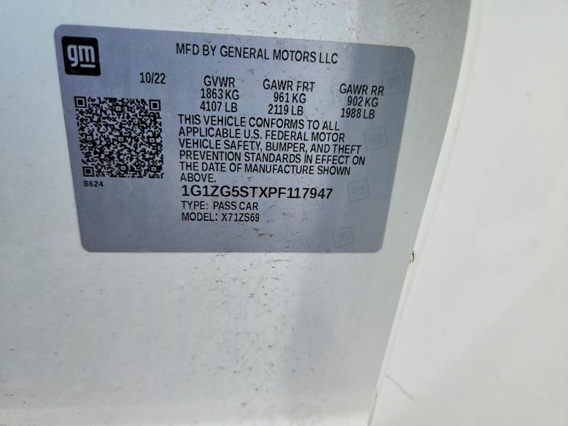 51805806 :رقم المزاد ، 1G1ZG5STXPF117947 vin ، 2023 Chevrolet Malibu مزاد بيع