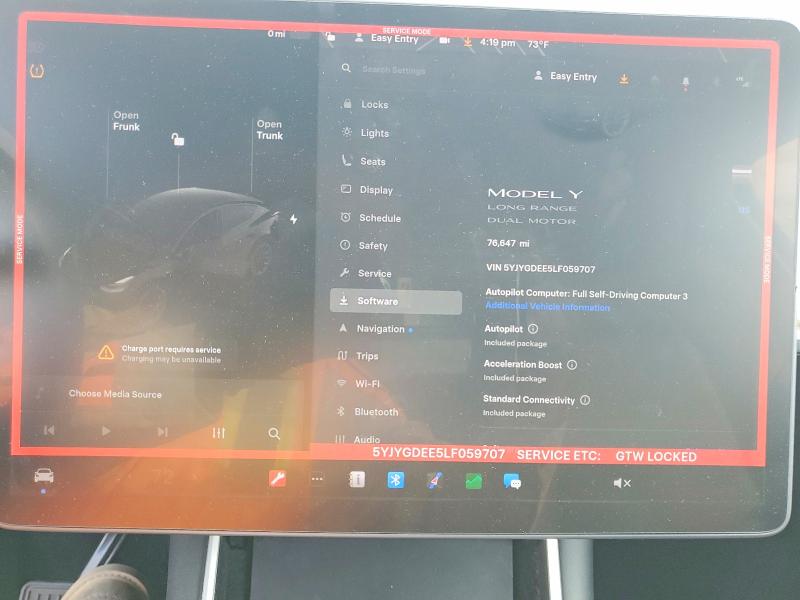 Продаж на аукціоні авто 2020 Tesla Model Y, vin: 5YJYGDEE5LF059707, номер лоту: 46295166
