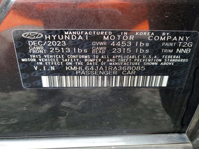 Продажа на аукционе авто 2024 Hyundai Sonata, vin: KMHL64JA1RA368085, номер лота: 48439226