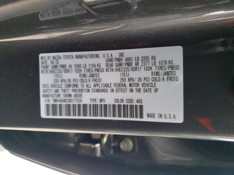 2025 Mazda Cx-50 მანქანა იყიდება აუქციონზე, vin: 7MMVABAM2SN377029, აუქციონის ნომერი: 48863296