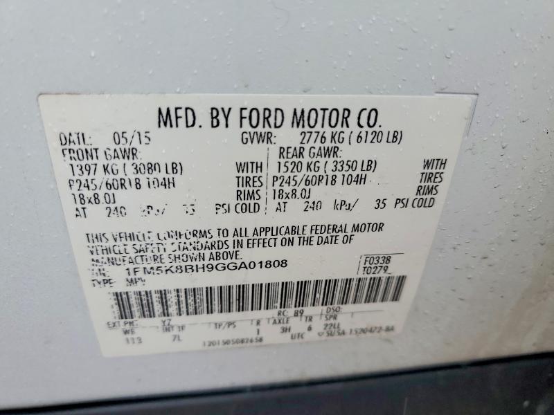 Продажа на аукционе авто 2016 Ford Explorer, vin: 1FM5K8BH9GGA01808, номер лота: 49316496