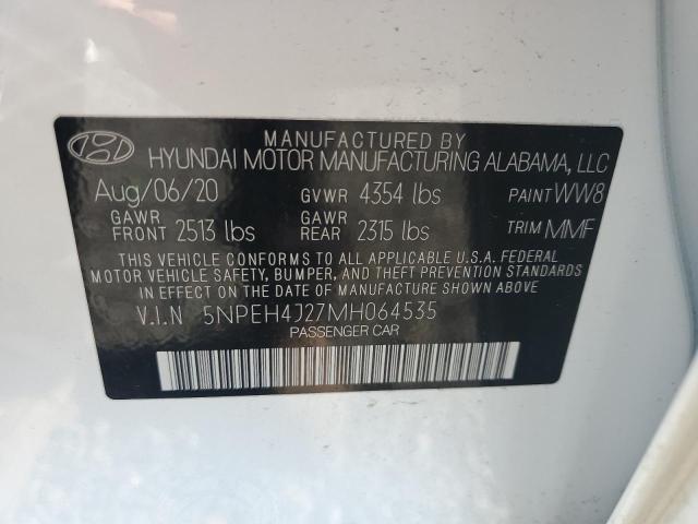 Aukcja sprzedaży 2021 Hyundai Sonata, vin: 5NPEH4J27MH064535, numer aukcji: 50216206