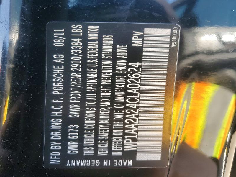 Aukcja sprzedaży 2012 Porsche Cayenne, vin: WP1AA2A24CLA02624, numer aukcji: 50543646