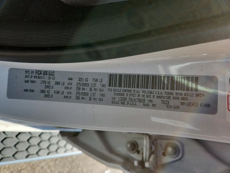 48855476 :رقم المزاد ، 1C6SRFJT0LN178628 vin ، 2020 Ram 1500 مزاد بيع