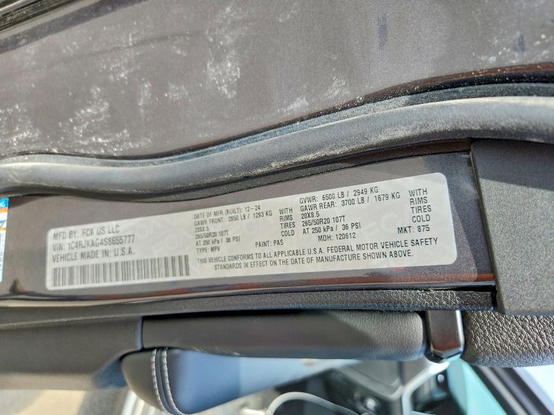 49666986 :رقم المزاد ، 1C4RJKAG4S8655777 vin ، 2025 Jeep Grand Cherokee مزاد بيع